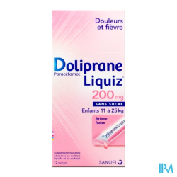 DOLIPRANELIQUIZ 200MG SACHET S/S12