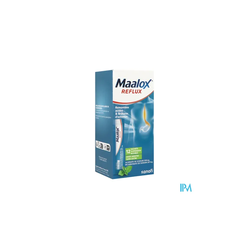 MAALOX REFLUX MENTHE S/S SACH 12