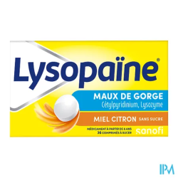 LYSOPAINE MIEL/CITRON CPR S/S18X2