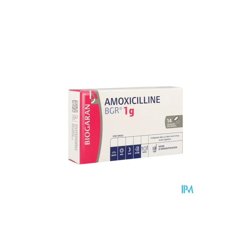AMOXICILLINE 1G BGR CPR DISP 14