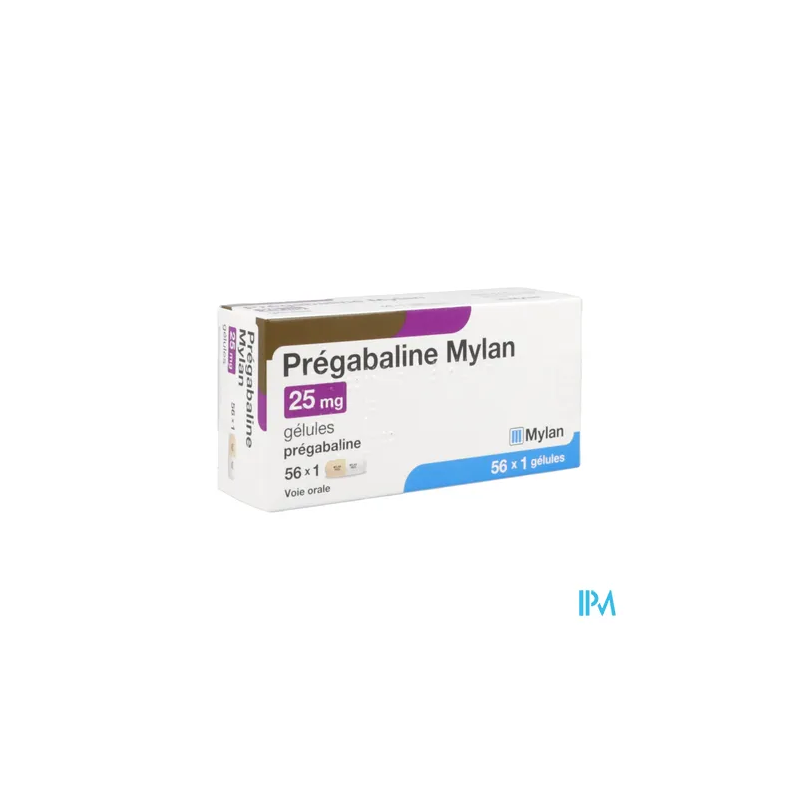 PREGABALINE 25MG VIATRIS GEL 56X1