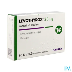 LEVOTHYROX 25MCG CPR SECABLE 90
