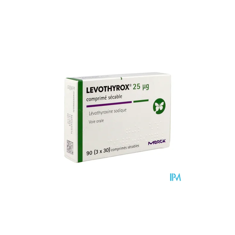 LEVOTHYROX 25MCG CPR SECABLE 90