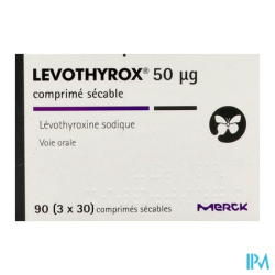 LEVOTHYROX 50MCG CPR SECABLE 90