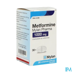 METFORMINE 1 000MG VTS FL CPR S30