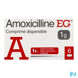 AMOXICILLINE 1G EG CPR DISPERS 6