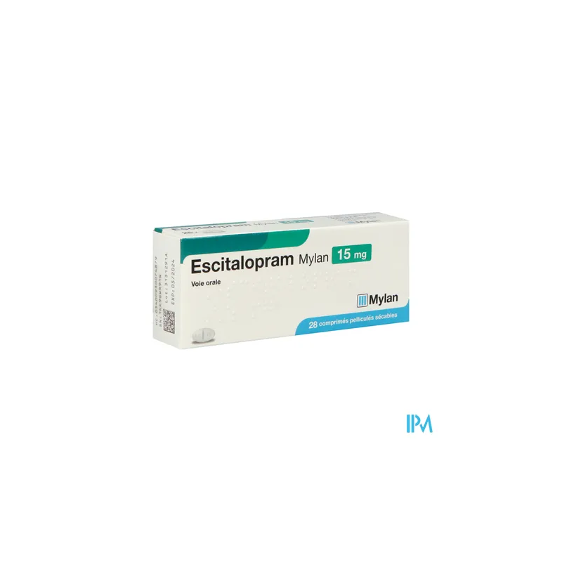 ESCITALOPRAM 15MG VTS CPR SEC 28X1