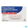 PARACET/CAF/COD 400/50/20MG VTS 18