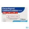 PARACET/CAF/COD 400/50/20MG VTS 18