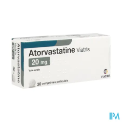 ATORVASTATINE 20MG VIATRIS CPR 30.
