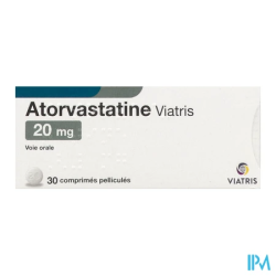 ATORVASTATINE 20MG VIATRIS CPR 30.