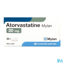 ATORVASTATINE 20MG VIATRIS CPR 30.