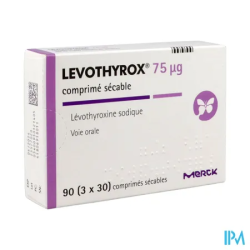 LEVOTHYROX 75MCG CPR SECABLE 90