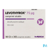 LEVOTHYROX 75MCG CPR SECABLE 90