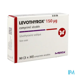 LEVOTHYROX 150MCG CPR SECABLE 90