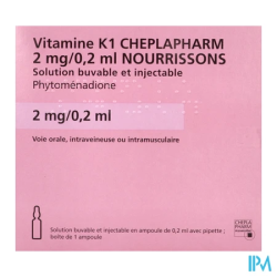 VIT K1 2MG/0,2ML CHEPLA NOUR AMP 1