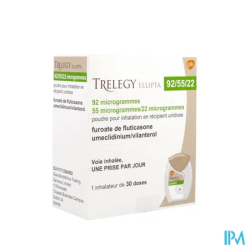 TRELEGY ELLI 92/55/22MCG PDR INH30