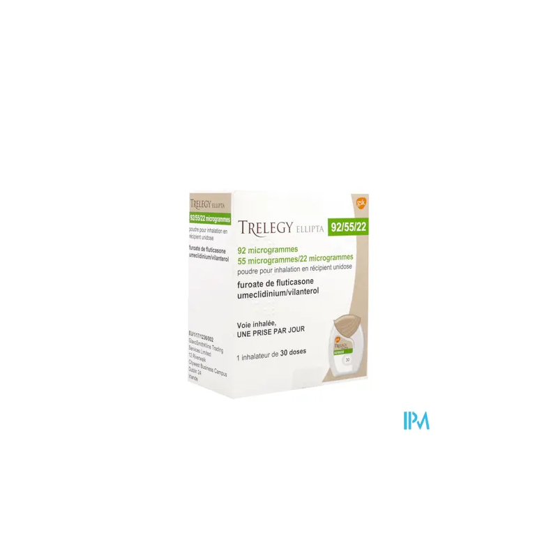 TRELEGY ELLI 92/55/22MCG PDR INH30