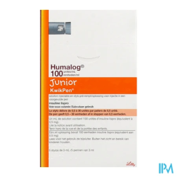 HUMALOG 100U/ML JUNIOR KWIKP 3ML5