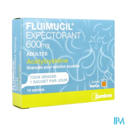FLUIMUCIL EXPECT 600MG S/S SACH 10