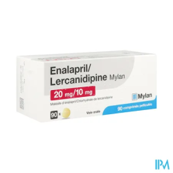 ENALAPRIL/LERCA 20/10MG VTS CP90