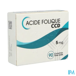 ACIDE FOLIQUE 5MG CCD CPR 90