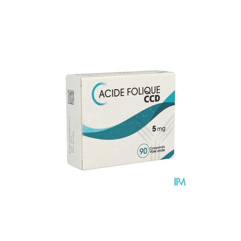 ACIDE FOLIQUE 5MG CCD CPR 90