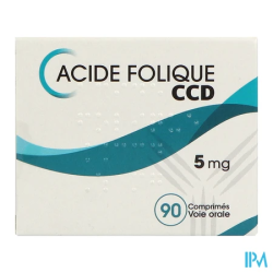 ACIDE FOLIQUE 5MG CCD CPR 90