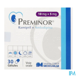 PREMINOR 10MG/5MG GELULE 30
