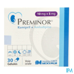 PREMINOR 10MG/5MG GELULE 30
