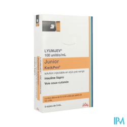 LYUMJEV 100U/ML JUNIOR KWIKP 3ML 5