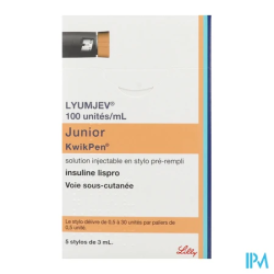 LYUMJEV 100U/ML JUNIOR KWIKP 3ML 5