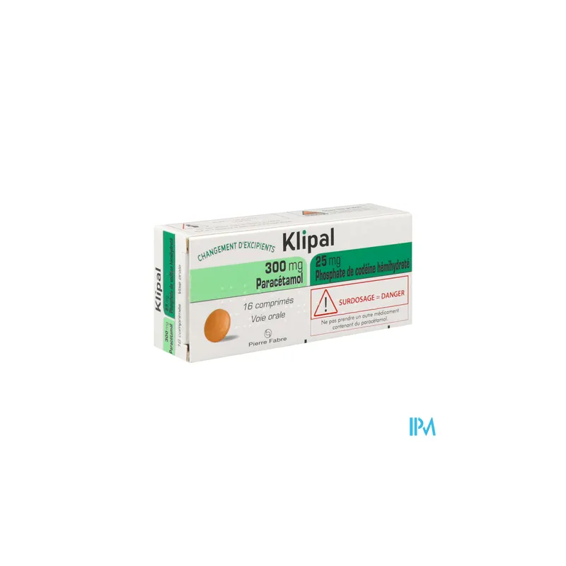 KLIPAL 300MG/25MG CPR 16