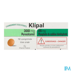 KLIPAL 300MG/25MG CPR 16