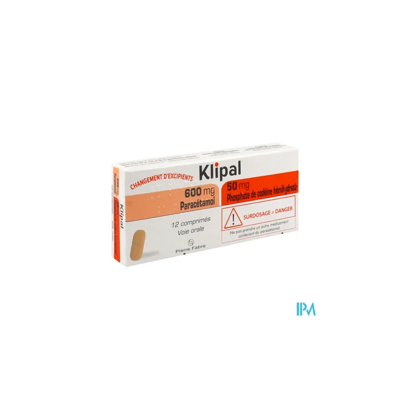 KLIPAL 600MG/50MG CPR 12