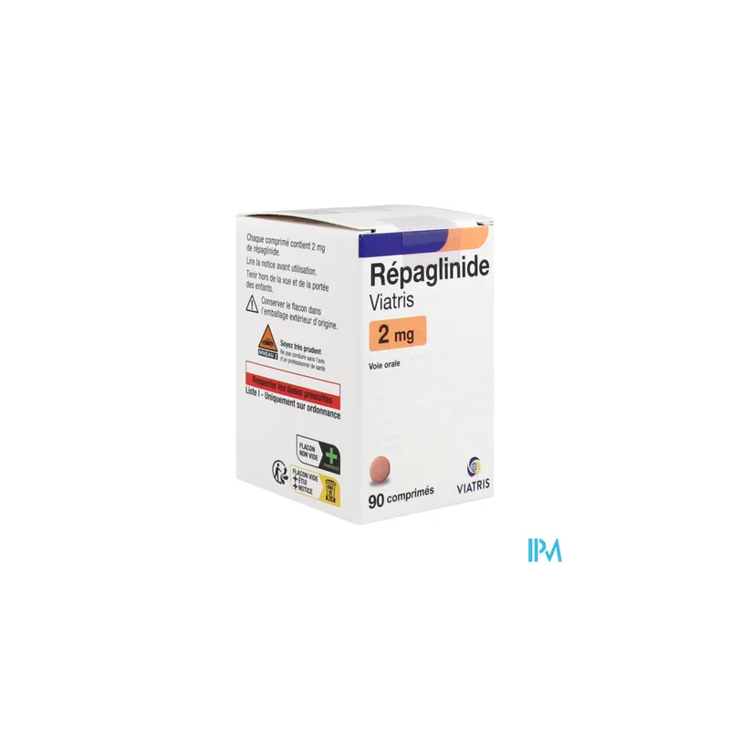 REPAGLINIDE 2MG VIATRIS CPR FL 90