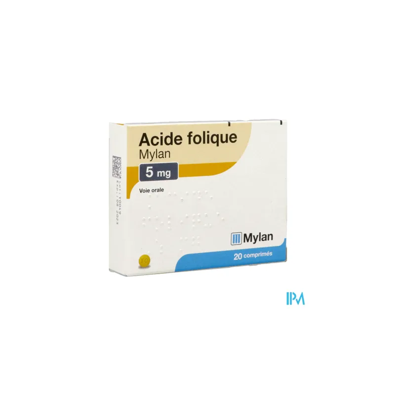ACIDE FOLIQUE 5MG VIATRIS CPR 20