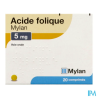 ACIDE FOLIQUE 5MG VIATRIS CPR 20