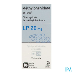 METHYLPHENIDATE LP 20MG ARW GEL 28