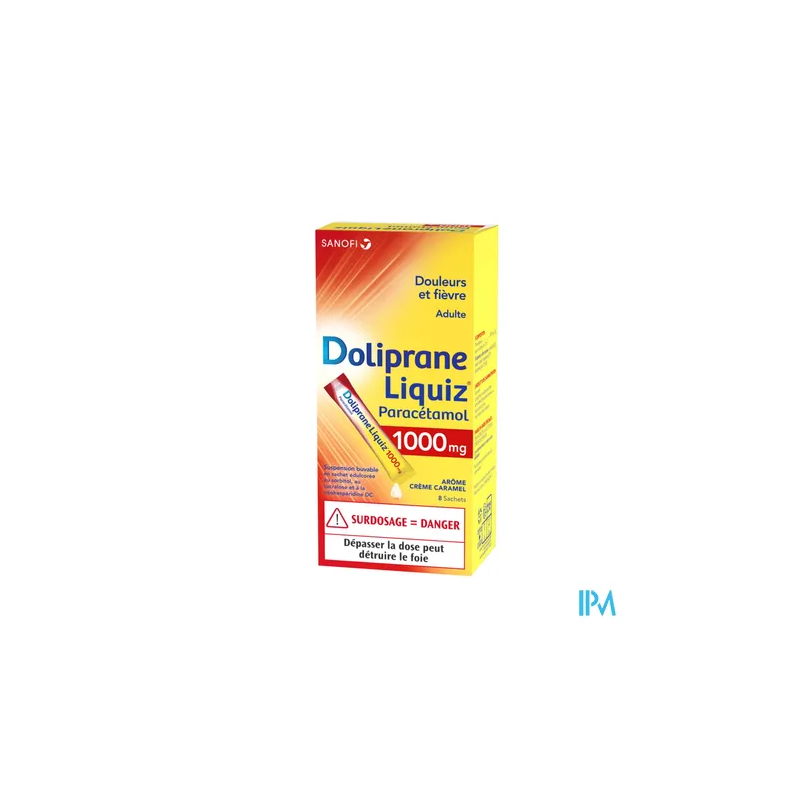 DOLIPRANELIQUIZ 1 000MG SACHET 8