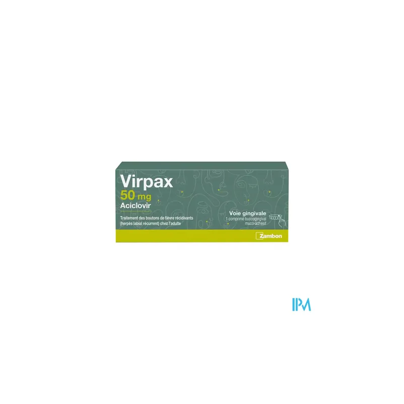 VIRPAX 50MG CPR BUCCOGINGIVAL 1