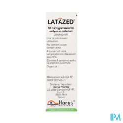 LATAZED 50MCG/ML COLLYRE 5ML FL1