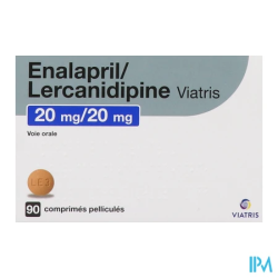 ENALAPRIL/LERCA 20/20MG VTS CP 90