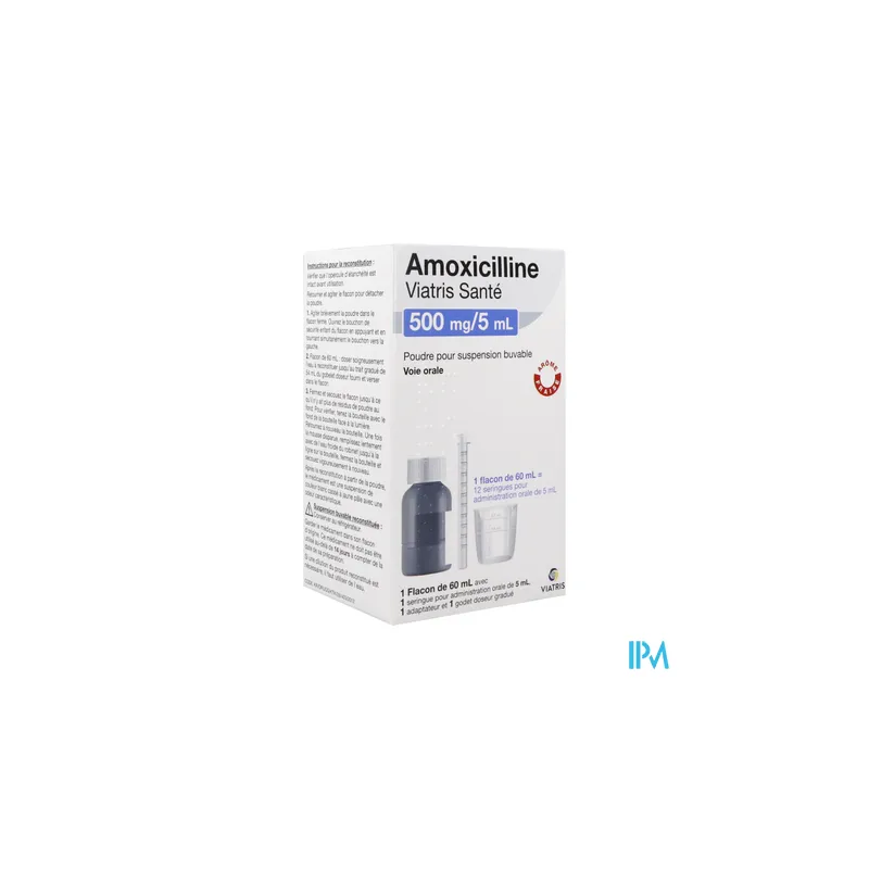 AMOXICILLINE 500MG/5ML VTS PDR FL1