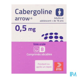 CABERGOLINE 0,5MG ARROW CPR 8