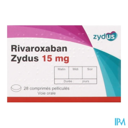 RIVAROXABAN 15MG ZYDUS CPR 28