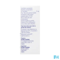 CALCIFEDIOL 15MG/100ML DESMA 10ML