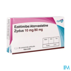 EZETIMIBE/ATOR 10MG/80MG ZYD CPR30
