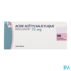 AC ACETYL 75 MG BIOGARAN CPR 90