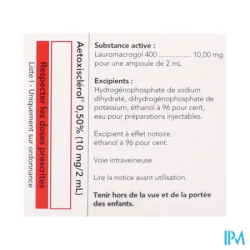 AETOXISCLEROL 0,5% SOL INJ AMP 2